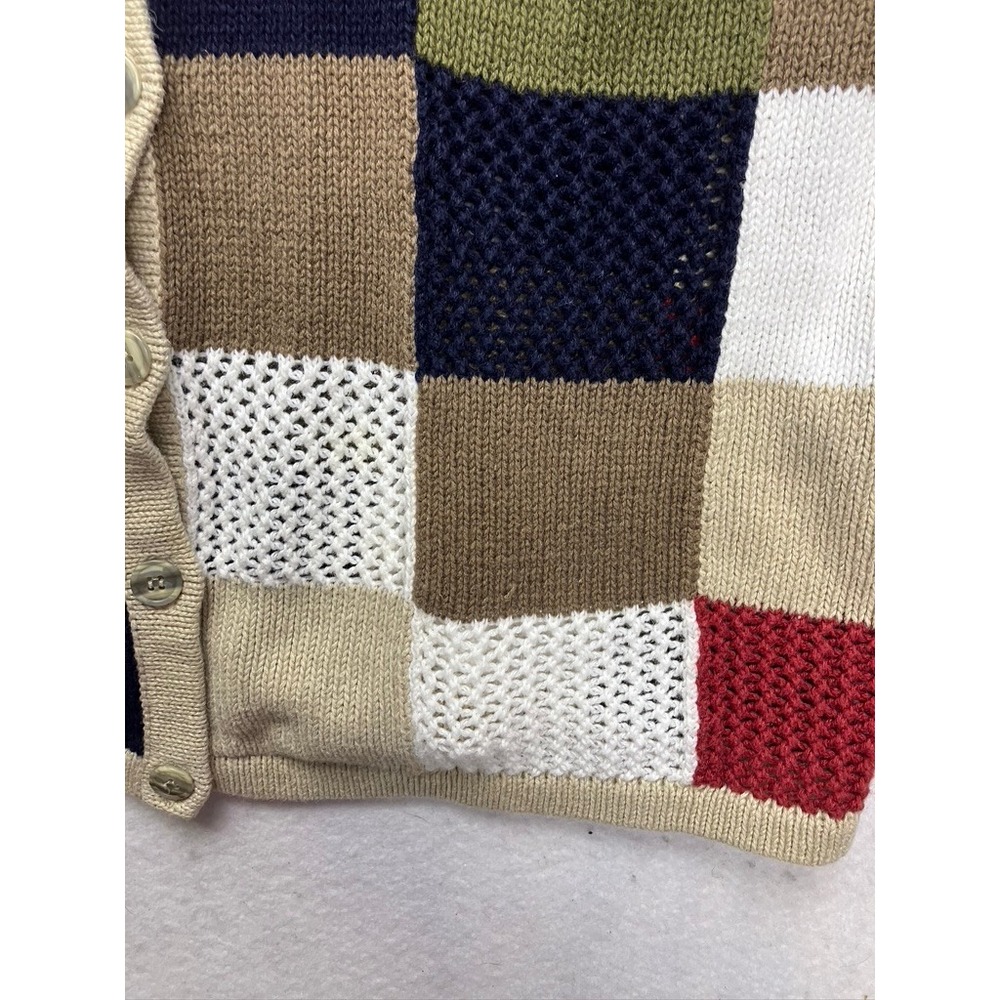 Christopher & Banks Cardigan Sweater Womens S‎ Multicolor Patchwork Knit Cottage - Picture 5 of 6